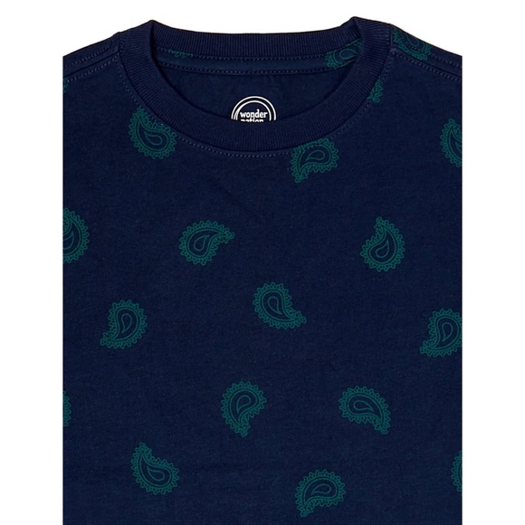 Fashion Two-Pack of 100% Cotton T-Shirts Blue/green sz: XS (4-5) - Picture 2 of 3